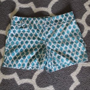 Teal Linen LOFT Shorts
